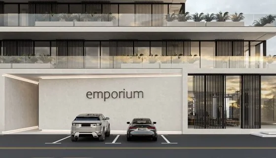 Визуализация: вход в Emporium со стороны парковки